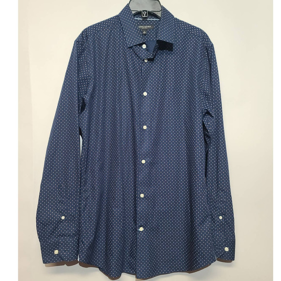 Banana Republic Non Iron Blue Button Long Sleeve Shirt Large - Picture 1 of 4